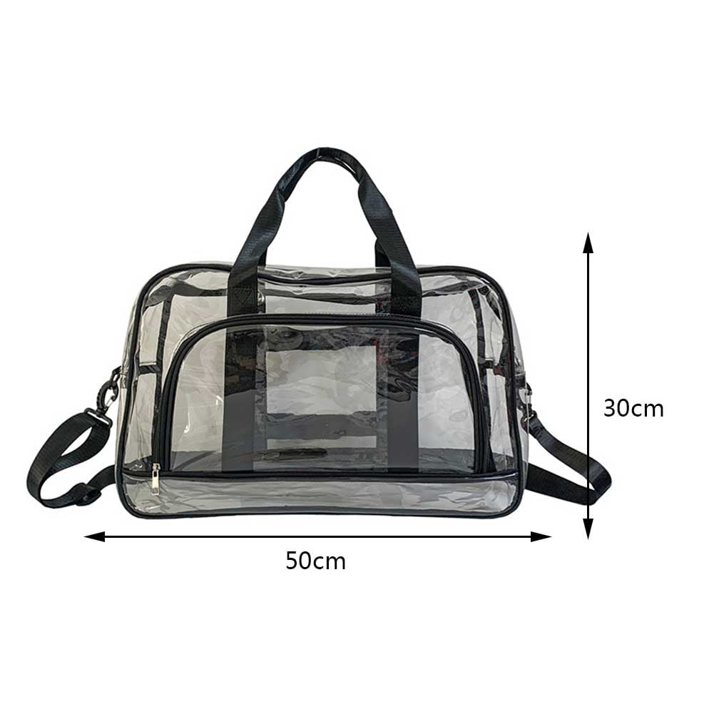 Transparent PVC Duffel Bag Large Capacity Sport Fitness Bag for Camping Black Walmart