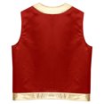 thumbnail image 4 of vastwit Mens Halloween Toad Vest Costumes Open Front Shiny Trim Waistcoat Cartoon Captain Cosplay Outfits Red M, 4 of 6