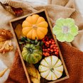 thumbnail image 3 of Miangastore Artificial Pumpkin Table Centerpiece Ceramic Green 1Set 5.1X5.1In, 3 of 8