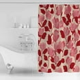 thumbnail image 4 of 72x78 Inch Shower Curtain Red Pink Floral Spring Bathroom Decor Waterproof Fabric Bathtub Bath Curtains Decorative Blooming Botanical Garden Extra Long Shower Curtain Set with Hooks, 4 of 6