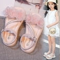 thumbnail image 6 of Spazoro Girls Dress Sandals with Bow, Soft Comfortable Open Toe Adjustable Buckle Non-Slip Sole Cute Princess Sandals for Toddler Pink, 6 of 8