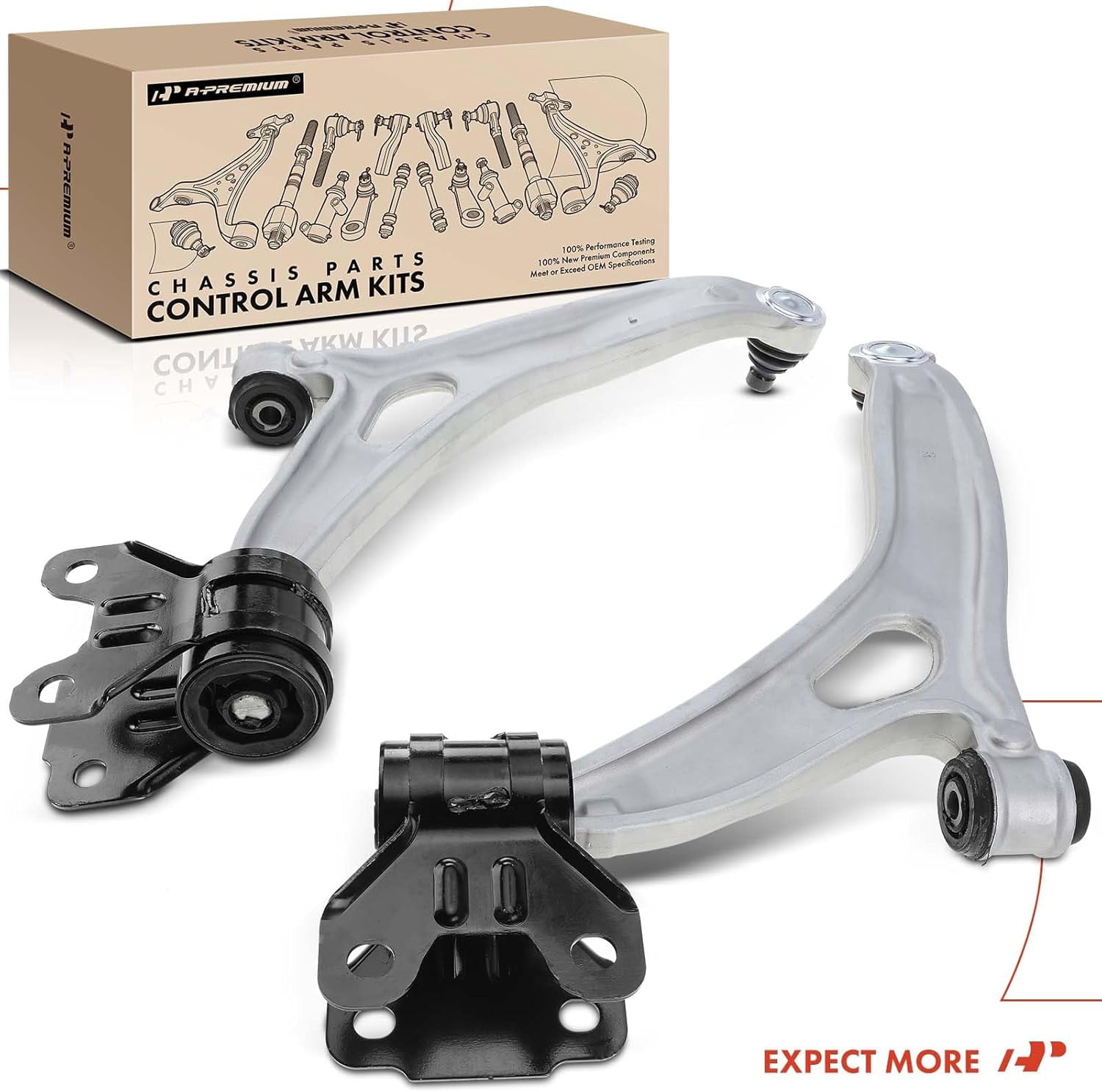 A-Premium 2Pcs Front Lower Control Arm and Ball Joint Assembly Compatible with Ford Focus 2012-2018 C-Max 2013-2018