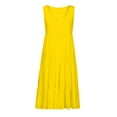thumbnail image 5 of Sngxgn Women's Long Tank Maxi T-Shirt Summer Casual Dress(Yellow,XXL), 5 of 7