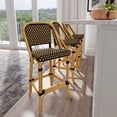 thumbnail image 3 of Butler Specialty Company, Lila Rattan 28" Bar Stool, Dark Brown, 3 of 7