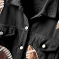 thumbnail image 7 of Womens Fall Winter Corduroy Football Sequin Jacket Baseball Casual Jacket, 7 of 7