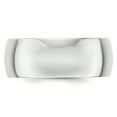thumbnail image 2 of 10K White Gold 8mm Light Weight Half Round Band Ring Size 13, 2 of 7