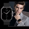 thumbnail image 4 of Cateissary Reloj inteligente para hombres con música Bluetooth y auriculares, deportiva, reloj deportivo Relojes inteligentes negro tira de acero, 4 of 6