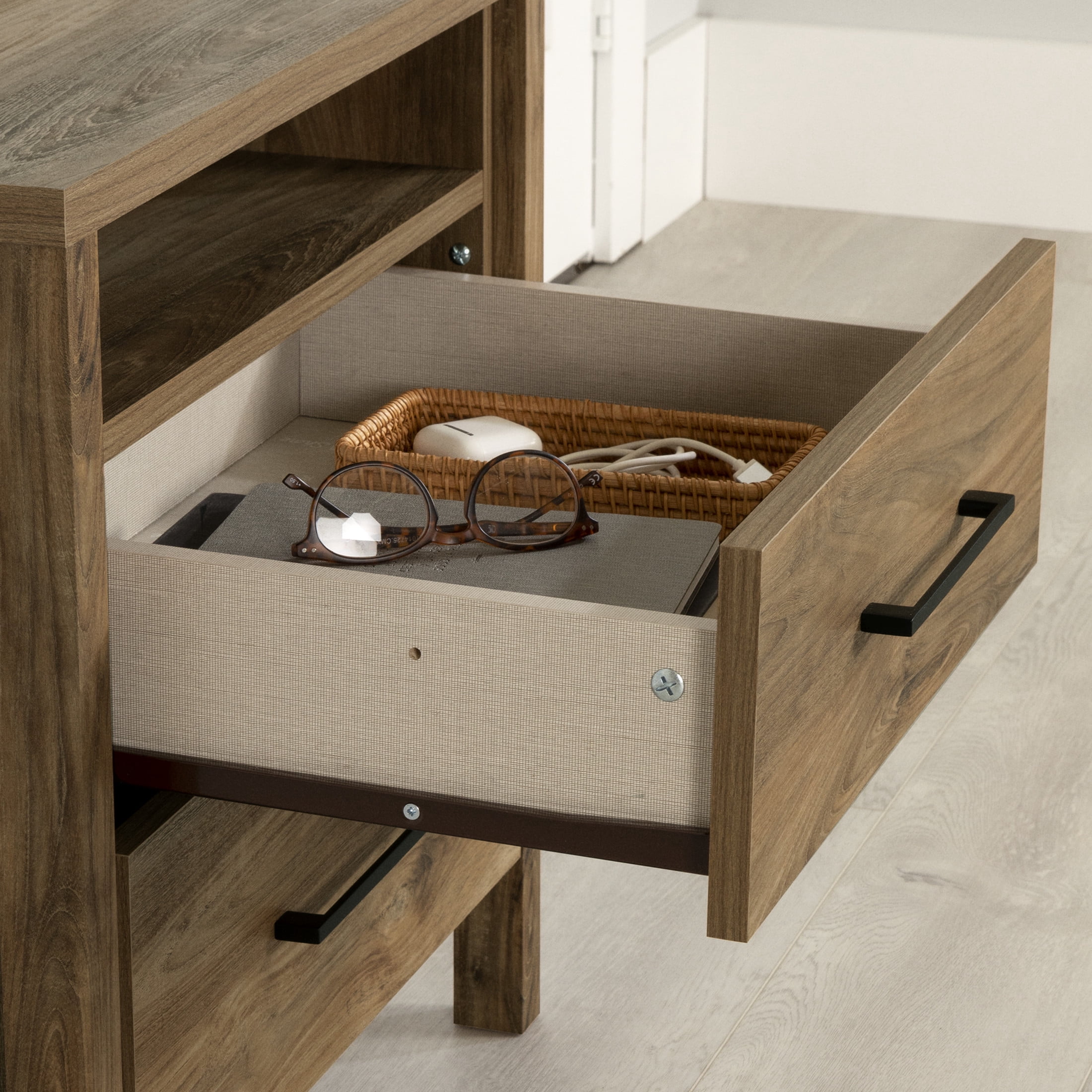 South Shore Gravity, Contemporary Nightstand,  Brown