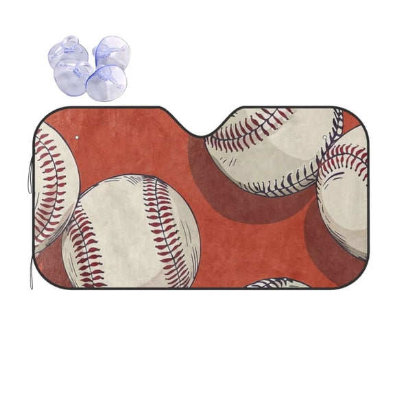 Baseball Car Windshield Sun Shade Universal Fit Auto Sun Visor Protector