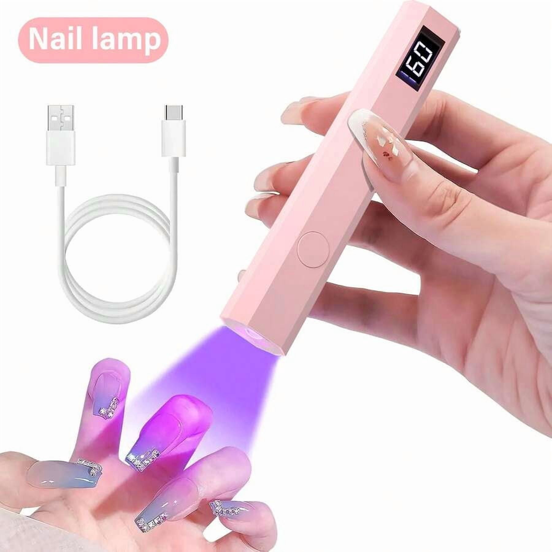 Portable Nail Dryer, USB Mini Nail Dryer Lamp, 180mAh Battery UV LED Nail Lamp, Suitable For Curing All Nail Gels, Applicable For Home Nail Salon