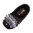 thumbnail image 2 of YHAJDS Girls Pearl Rhinestone Mary Jane Flats Elastic Sequin Ballet Princess Shoes, 2 of 5