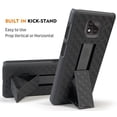 thumbnail image 4 of Case with Clip for Moto G Power 2021, Nakedcellphone [Black Tread] Kickstand Cover with [Rotating/Ratchet] Belt Hip Holster Holder Combo for Motorola Moto G Power 2021 Phone, 4 of 10