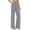 Gray, variant on Women Comfortable High Waist Wide Leg Striped Weave with Side Pocket Leisure Pants
