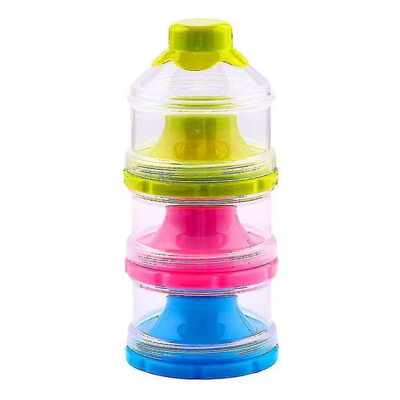3-layer Formula Dispenser Portable Milk Powder Compartment Container Pot Box Milk Cans Snack Storage Box For Travel