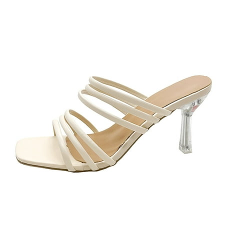 

Womens Sandals Womens Stilettos High Heels Low Mid Square Heel Ankle Strap Sandal Office Ladies Pointed Toe Pumps Shoes Women S Sandals Pu White 42