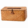 thumbnail image 6 of Toyvian Hand-Woven Seagrass Tissue Box Cover with Toggle Closure, Stylish Decorative Holder for Living Room and Bathroom, 6 of 7