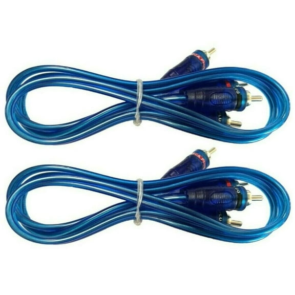 2 MK AUDIO 15' RCA Stereo Plug Cable 2 Male to 2 Male Car Stereo Marine Home AUD