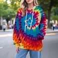thumbnail image 6 of Winter Plus Size Fall Sweaters for Women Women's Autumn Fashion Tie Dye Printed Hoodies Funny Hoodies Multicolor XXL, 6 of 9