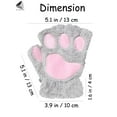 thumbnail image 2 of PULLIMORE Winter Cat Claw Bear Paw Gloves Fingerless Plush Warm Mittens for Christmas Halloween Cosplay (Pink), 2 of 9