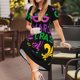 thumbnail image 3 of Balery Mardi Gras with Flamingo Vestidos sueltos de manga corta para mujer, vestidos de verano 2025, vestidos casuales de corte A con vuelo., 3 of 6