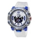 thumbnail image 1 of ZHAOCHENG Relojes deportivos Smael para hombre, reloj de pulsera analógico digital de cuarzo, resistente al agua, cronómetro, despertador, color blanco y azul, 2023, 1 of 5
