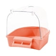 thumbnail image 2 of DOLITY Pet Bird Bath Box Bathing Tub Bath Box Shower Caged Parrot Bathing Tub for Small Orange Pink, 2 of 9