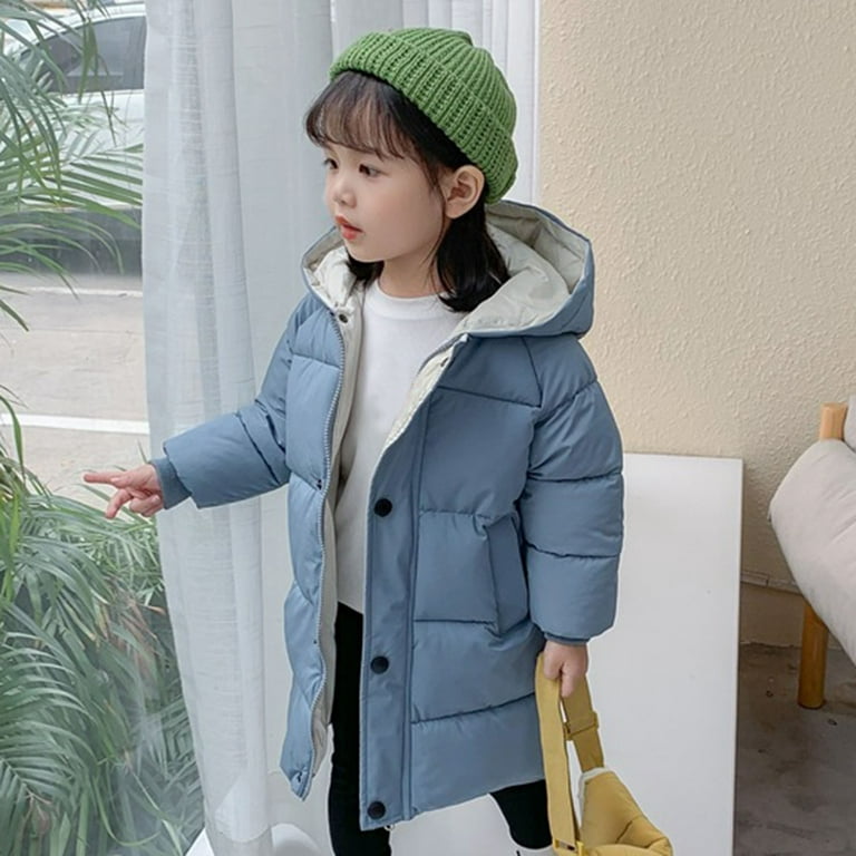 Durtebeua Kids Baby Girls Winter Coats Fashion Cute Windproof Padded  Clothes Jacket Hooded Coat 2-3 Years