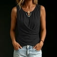 thumbnail image 5 of Omexry Cute Tops Women's Color Buttoned -Linen Sleeveless Top Ladies' Top Ladies' Tank Top, 5 of 7