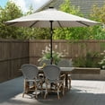 thumbnail image 2 of Costway 10 FT Solar Patio Umbrella with 96 LED Lights 35° Adjustable Tilt Vented Top Beige, 2 of 11
