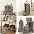 thumbnail image 5 of Jimin 2pcs Boot Bag Shoe Bag Boot Storage Riding Boot Bag Shoe Bag Travel Portable Boot Bag Dustproof Suitable for Home and Travel with Carry Handles at the Top, Bronze, Shoe Storage Bag, 5 of 6