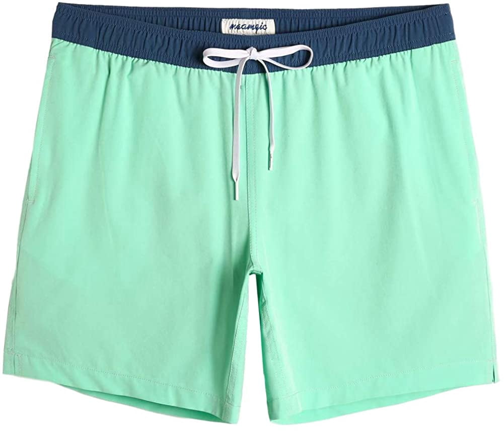 Mens Quick Dry Solid 4 Way Stretch Swim 