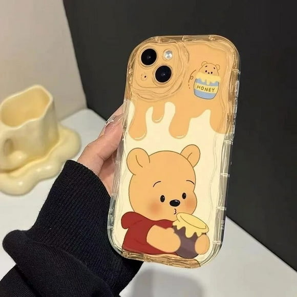Cartoon Cheese Soft TPU Phone Case For OPPO Reno 10 4 Z 5 6Z 6 7 Lite 7Z 8 Pro 8Z 8T Trouver X3 Lite X5 X6 Bown, Winnie, Vague d'Ours