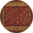 thumbnail image 1 of Ahgly Company Indoor Round Oriental Brown Traditional Area Rugs, 8' Round, 1 of 4