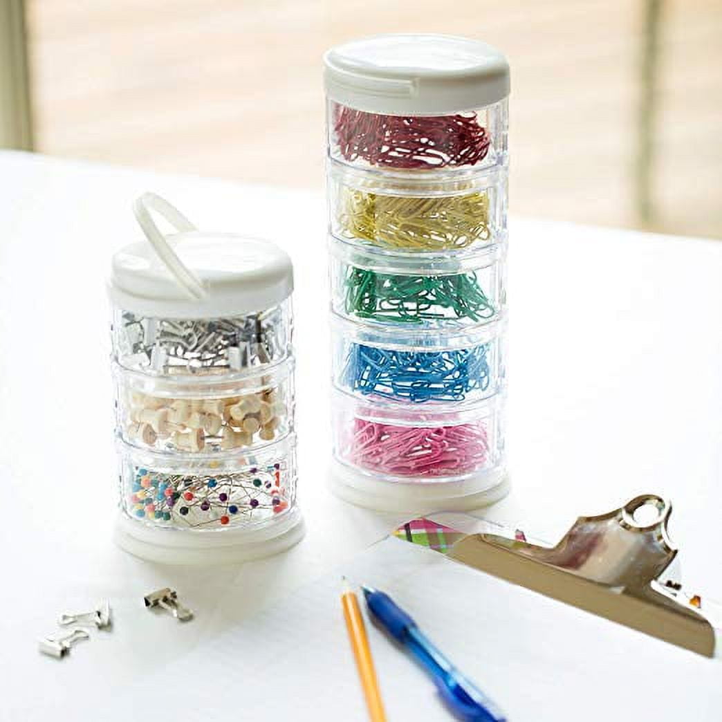 Innobaby Packin' Smart Stackable and Portable Storage System for Formula, Baby Snacks and more. 5 Stackable Cups in Strawberry Sorbet. BPA Free.