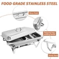 thumbnail image 3 of 8 Pack Chafing Dish Buffet Set, Jacgood Stainless Steel Chafing Dishes for Buffet, Buffet Servers and Warmers for Wedding, Catering, 1/2 Pans, 3 of 6