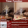 thumbnail image 2 of [ 2 Pack & Timer ] Prelit Lighted Birch Trees with 48 LED Warm White Lights DIY Burlap, Battery Operated Artificial Tabletop Christmas Tree for Home Indoor Holiday Xmas Christmas Decorations White, 2 of 5