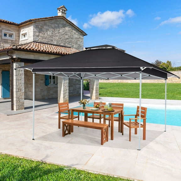 AVAWING 12x12 ft 39 lbs Pop-up Canopy Tent with UV Protection-Perfect for Backyard Parties, Black