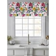 thumbnail image 4 of Spring Blooms Botanicals Curtain Valances for Windows, Colorful Summer Botanical Kitchen Valance Window Treatment, Light Filtering Block Curtains for Bathroom/Bedroom/Living Room 42'' x 12'', 4 of 9