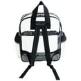 thumbnail image 2 of Clear Backpack, Camping Hiking Daypacks, NFL Sports Events Approved Backpack, Music Events Backpack, Custom Clear CBP Backpack Transparent Backpacks (Clear - 15") Black/Clear, 2 of 4