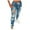 882_Blue, variant on frariair Ripped Jeans Womens Women Solid Color Bandage Hole High Flares Ankle Fashion Pants Trouser Grey