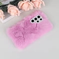 thumbnail image 3 of Compatible with Galaxy S24 Ultra Case Cute Plush Furry Case with Glitter Lanyard Strap Bling Diamond Camera Lens Protection Soft Fluffy Shockproof Cover for Women Girls, Purple, 3 of 10
