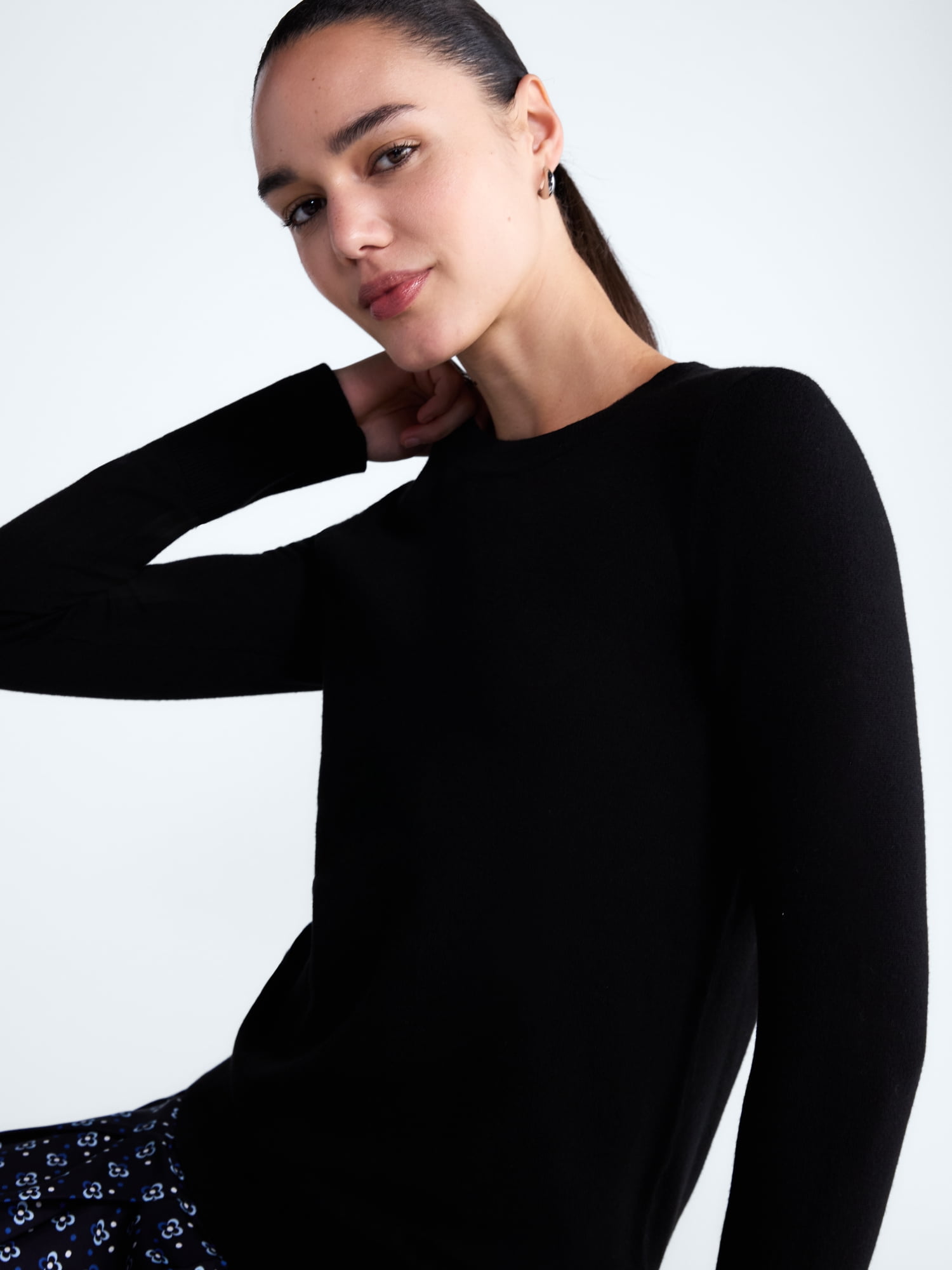Free Assembly Women's and Women's Plus Cozy Yarn Crewneck Sweater, Midweight, Sizes XS-4X