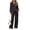 Black Floral, variant on Chririnla Spots Track Suit, Half Zip Oversized Lounge Sets V Neck Sweatsuits for Vacation Work Business