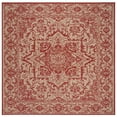 thumbnail image 5 of SAFAVIEH Beach House Kestrel Medallion Indoor/Outdoor Area Rug, Red/Creme, 8' x 8' Square, 5 of 7