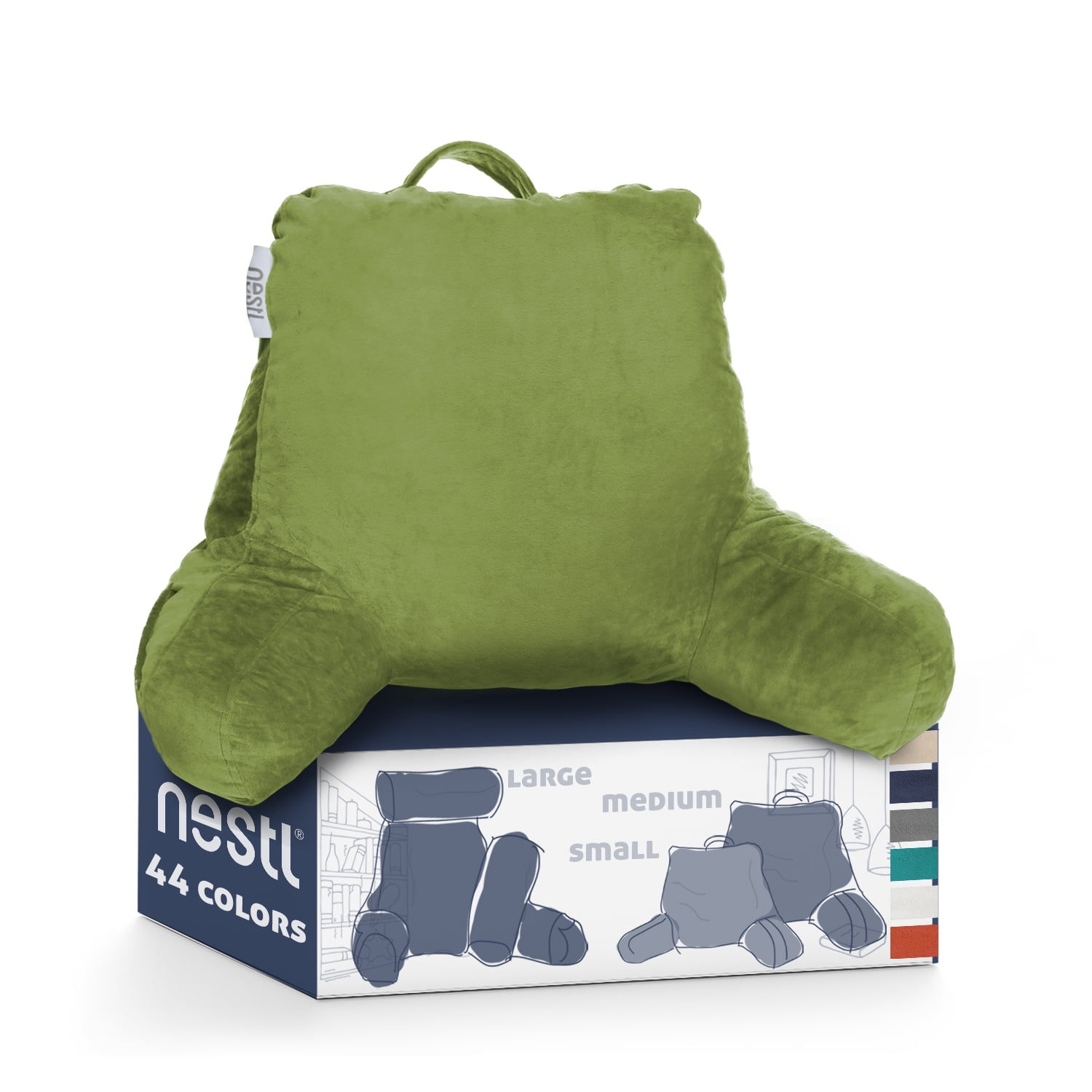 Nestl Reading Pillow for Kids & Teens, Bed Rest Pillows with Arms for