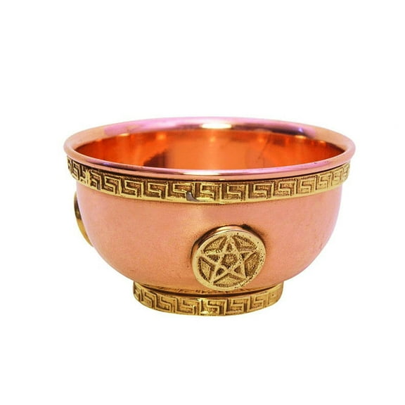 Pentagram Copper Smudge Burners | Altar Offering Bowl for Smudging Incense and Sage Burning