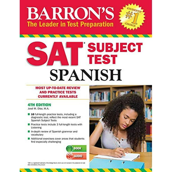 Pre-Owned Barron's SAT Subject Test Spanish: With MP3 CD [With MP3 CD] (Paperback) 1438075618 9781438075617