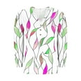 thumbnail image 3 of Maplenight Long Sleeve Shirts for Women Henley V Neck Tunic Tops Casual Loose Fit Floral Blouses Fall Fashion Outfits, 3 of 5