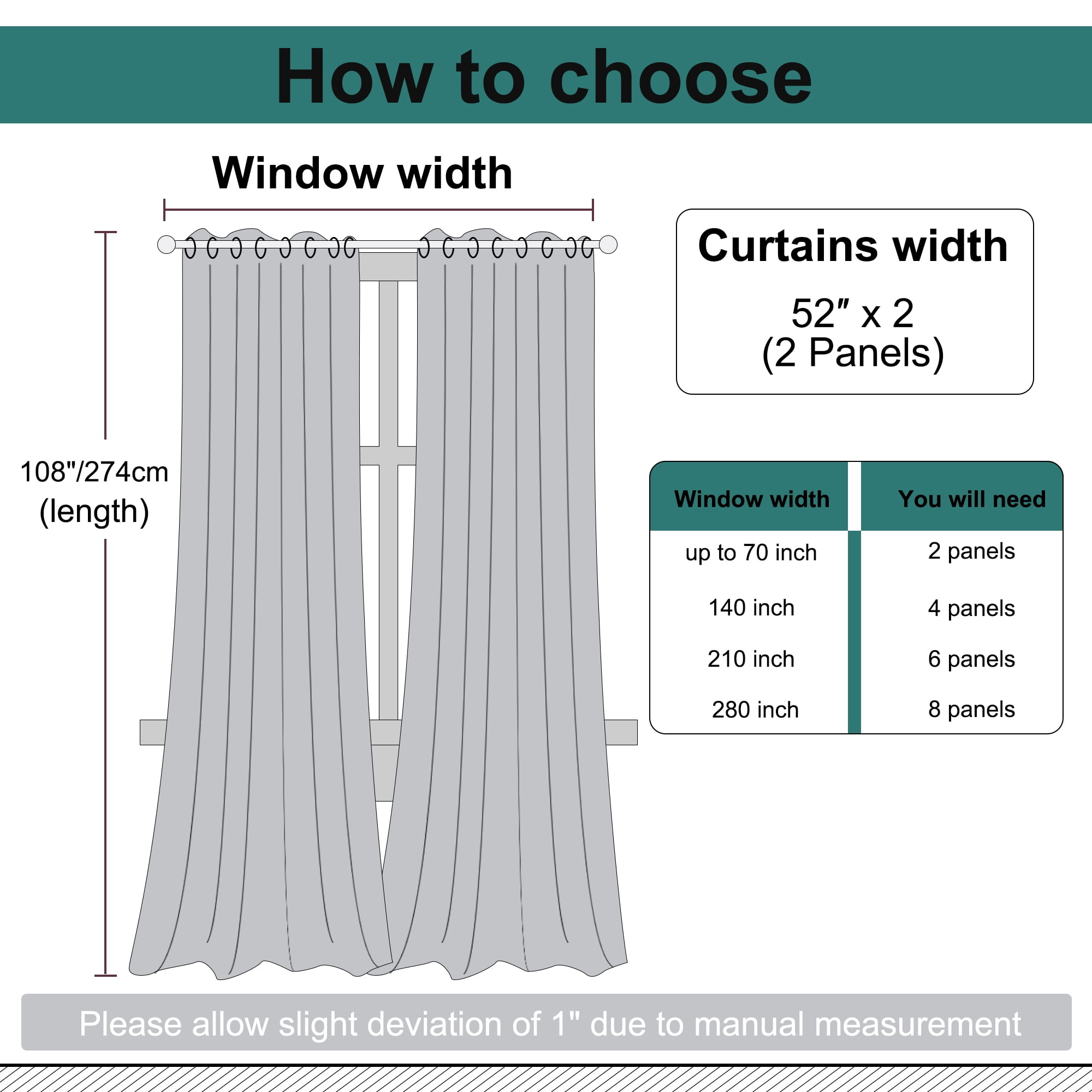 Unique Bargains 2 Panels Bedroom Waterproof 100% Blackout Curtains Beige 52"Wx108"L