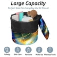 thumbnail image 2 of PhooArto Travel Cosmetic Bags Barrel Makeup Bag, Multifunctional Toiletry Bucket Bags Round Organizer Storage Pocket, Galaxy Music Note Star, 2 of 6